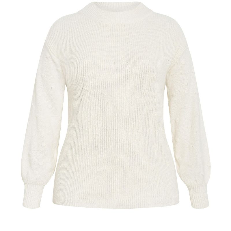 Women's Plus Size Paige Sweater - ivory | AVENUE, 5 of 8