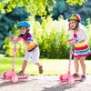 Infans Kick Scooter, Folding Lightweight Toddler Scooter w/LED Lighted Wheels, Adjustable Handlebar, Lean to Steer, Extra Wide Deck & Rear Brake, Pink - 4 of 4
