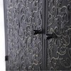 SEVOBAL Utility Storage Cabinets Art Accent Cabinet with Embossed Pattern and Functional Storage, Black, 27.55"*13.77"*31.88" - 4 of 4