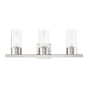 Livex Lighting Carson 3 - Light Vanity in  Brushed Nickel - 1 of 4