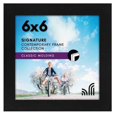 Americanflat 6x6 Picture Frame with Shatter-Resistant Glass - Signature Collection - Gallery Style Frames Made of Engineered Wood - Square Frame for