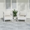 WestinTrends Avalon Outdoor Modern HDPE Patio Club Chairs with Deep Seat Cushions (Set of 2) - 2 of 4