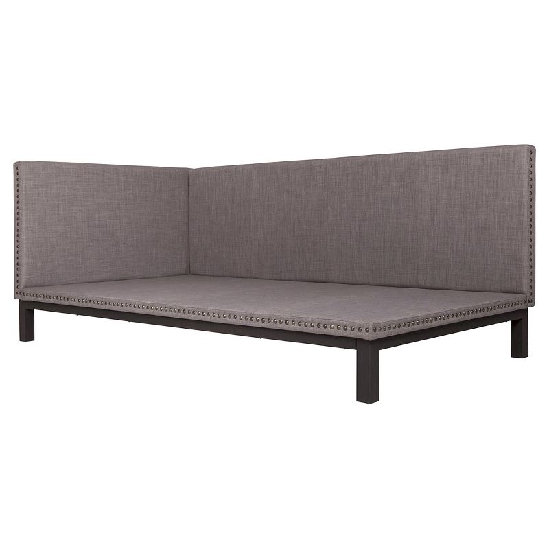Twin Mid Century Modern Upholstered Daybed Gray - Dorel Home Products, 5 of 12