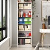 FUFU&GAGA Pure White Storage Cabinet Single Row 4 Doors 6 Shelf Space Shelves Adjustable - 2 of 4