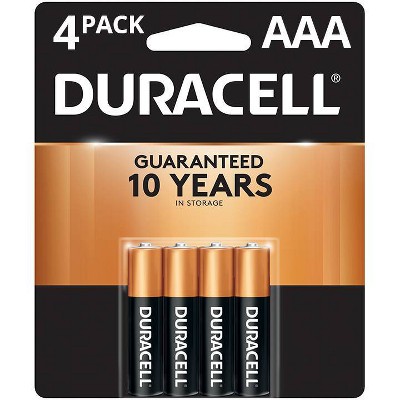 Duracell Coppertop AAA Batteries - 4 Pack Alkaline Battery