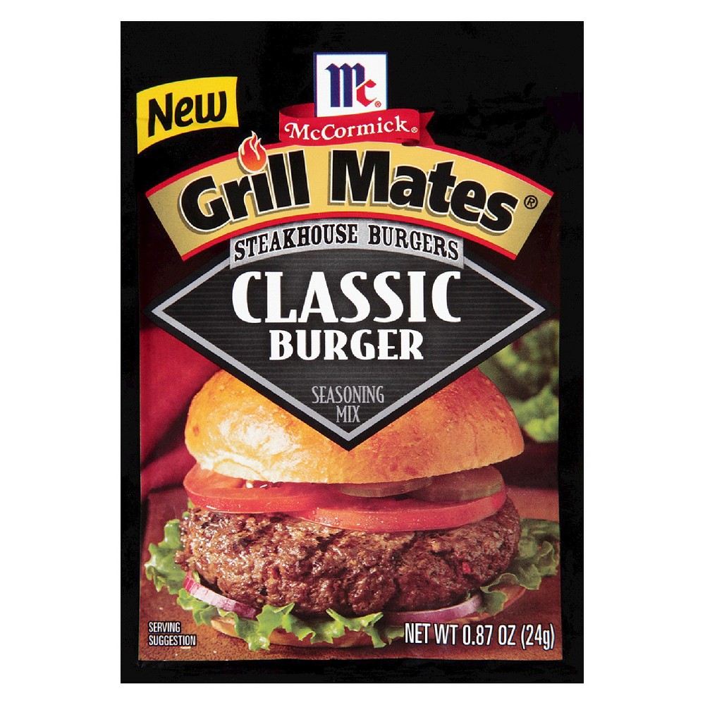 UPC 052100022628 product image for McCormick Grill Mates Classic Burger Seasoning Mix 0.87 oz | upcitemdb.com