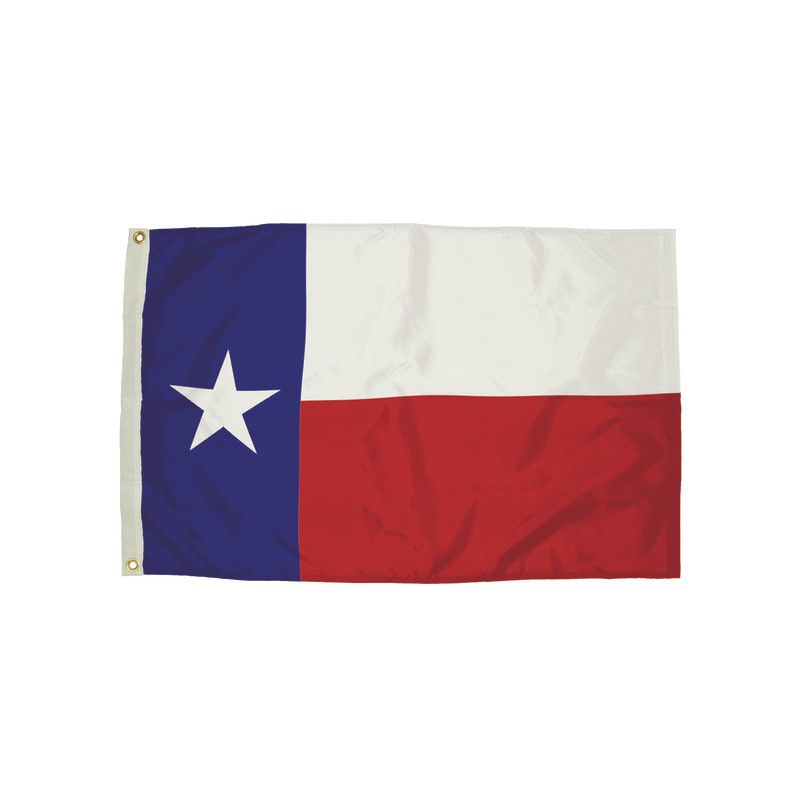 Durawavez Nylon Outdoor Flag with Heading & Grommets, Texas, 3ft x 5ft, 1 of 2
