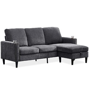 NicBex Modern Upholstered Modular Sectional Sofa Large L-Shaped Living Room Sofa Set with Storage Chaise for Living Room,Apartment - 1 of 4