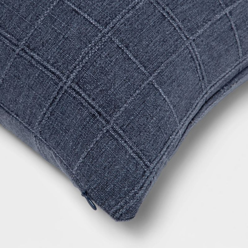 Woven Washed Windowpane Throw Pillow - Threshold™, 5 of 13