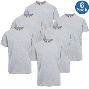 Galaxy M&T Men's Premium Heavyweight Crew Neck Short Sleeve Tee-6 Pack - 1 of 3