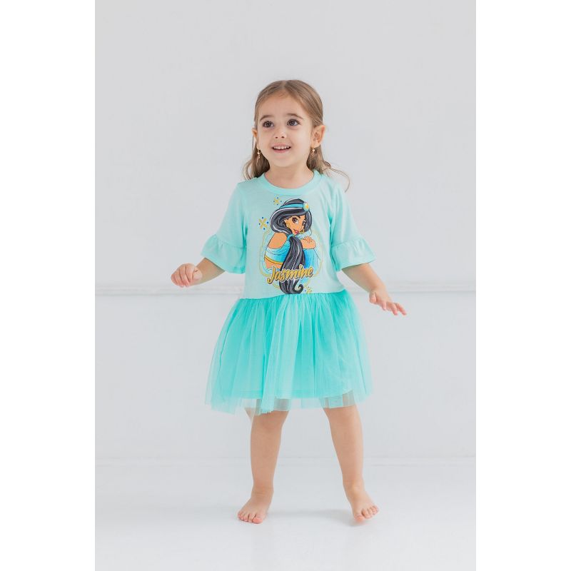 Disney Frozen Princess Lion King Jasmine Elsa Simba Girls Tulle Dress Little Kid to Big Kid , 2 of 9