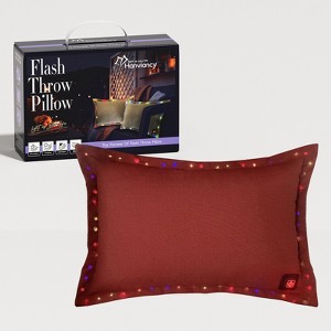 Anybear 13x18in red outdoor LED throw pillow - 1 of 4