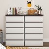 KTMBDW 5 Drawer Dresser, White Tall Dresser for Bedroom Wooden Tall Closet Drawers, Modern Dressers Chests of Drawers for Hallway Living Room - 3 of 4
