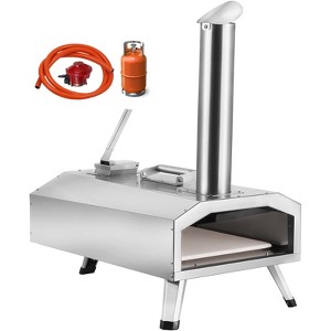 VEVOR Dual Fuel Pizza Oven for Outdoor Use, 12" Portable Pizza Oven, Pellet & Gas Powered Outdoor Pizza Oven with Thickened Cordierite Pizza Stone - 1 of 4