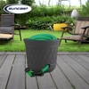 Suncast 14" x 12" Round Plastic Decorative Weatherproof Outdoor Hideaway Standard Garden Hose Storage Pot with Drainage Holes, Gray (4 Pack) - 4 of 4