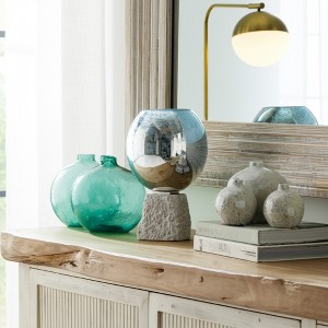 Glass Bowl Candle Holder with Marble Base - Candlestick Holder Table Centerpieces or Bedroom Decor - Home Decor for Office or Shelf Decor - 1 of 4