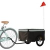 vidaXL Bike Trailer Black and Gray 99.2 lb Iron - 3 of 4