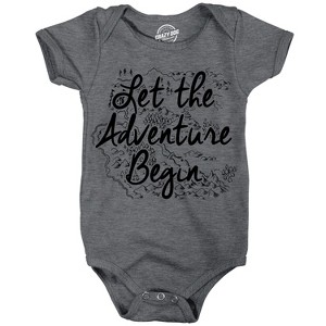 Let The Adventure Begin Baby Bodysuit Funny Cute Graphic Novelty Jumper For Infants - Crazy Dog Baby Bodysuit - 1 of 4