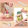 16oz Overnight Oats Containers with Plastic Airtight Lids, 6 Pack Wide Mouth Mason Salad jars, Glass Food Storage Containers - 3 of 4