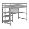 NicBex Smart Twin/Full Size Loft Bed with Desk & Shelves,Space-Saving Twin Loft Bed with Built-in Study Area,Writing Board,Loft Bed for Kids,Teens - 3 of 4