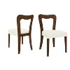 Okak Set of 2 Upholstered Heart-Shaped Hollow Back Dining Chair Without Arm,Wooden Accent Dining Chairs for Dining Room,Kitchen - 2 of 4