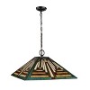 Chloe Lighting CH3T118GM16-DP2 Mission Copper-Foiled Blackish Bronze Ceiling Pendant Fixture - 2 of 4