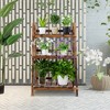 Yaheetech 3 Tier Folding Wooden Flower Pot Stand Display Stand Shelf for Indoor/Outdoor - image 3 of 4