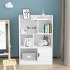 Gulches 34 Inches Tall White MDF 6 Shelf Cube Organizer Bookcase for Kids Room Living Room Office with Tipover Restraint Device - 2 of 4