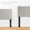 Modway Milenna Headboard – Channel Tufted Fabric King/California King Upholstered Headboard in Gray - 3 of 4