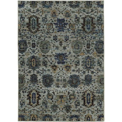 Oriental Weavers Andorra 7120A Blue/ Navy Indoor Area Rug - 5'3" x 7'3"