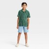 Boys' Short Sleeve Vertical Striped Button-Down Shirt - Cat & Jack™ - 3 of 3