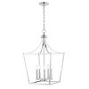 16" 5-Light Camden Iron Classic Mid-Century Pendant Lantern Chrome - JONATHAN Y: Foyer & Kitchen Island Lighting - 3 of 4