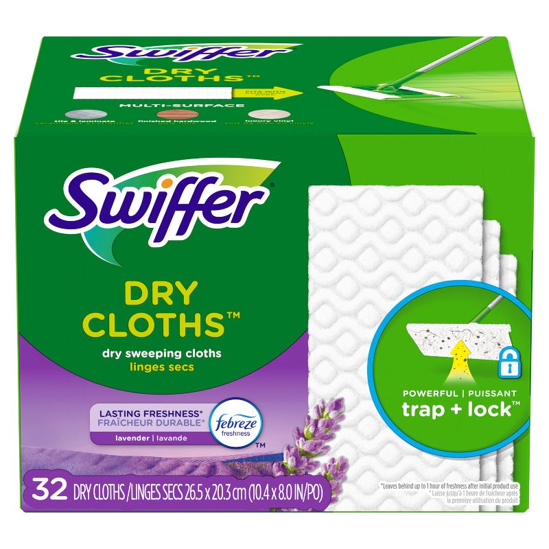 Swiffer Sweeper Dry Sweeping Pad, Multi-Surface Refills for Dusters Floor Mop - Lavender - 32ct, 1 of 18