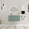 ChicFurnit Bathroom Vanities Floating Vanity with Drop Shaped Resin Sink and Soft Close Doors for Bathroom, Green, 35.8"*18.2"*18.2" - 2 of 4
