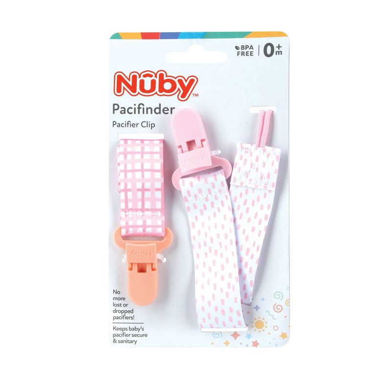 Nuby 2pk Pacifinder - Pink, 1 of 8