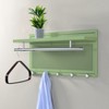 Chery Life Decorative Coat Racks with 5 Hooks, Coating Hook Wall Mounted with Shelf - 3 of 4
