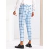 INSPIRE CHIC Men's Plaid Printed Pleated Front Cropped Pants - 3 of 4