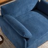 Oversized Chenille Upholstered Sofa Chair with Deep Seat and 2 Throw Pillows, Modern Accent Furniture for Living Room or Lounge-The Pop Home - 2 of 4