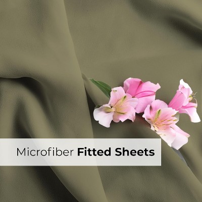 Sage Green Queen Microfiber Deep Pocket Fitted Sheet