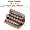 FATMOON Large Capacity Double Zip RFID Blocking Women’s Wallet - Genuine Leather Wristlet Clutch for Travel,Everyday Use - 4 of 4