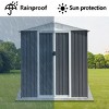 Coolbibila-Storage Sheds With Aluminum Alloy Frame And Sliding Door, Storage Sheds Outdoor With The Pent Garden Shed - 3 of 4