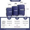 Polypropylene (PP) 3 Piece Luggage Set Pp Lightweight Suitcase Set With Tsa Lock & Expanable Spinner Wheels 20inch+24inch+28inch - 4 of 4