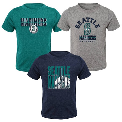 MLB Seattle Mariners Toddler Boys' 3pk T-Shirt - 4T