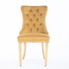 NicBex Dining Chairs Set of 2 Bar stool Upholstered Chair Contemporary Velvet Barstools with Button Tufted Decoration and Wooden Legs - 4 of 4
