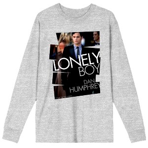 Gossip Girl Lonely Boy Dan Humphrey Men's Heather Grey Long Sleeve Tee - 1 of 1