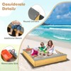Safstar Kids Sandbox Outdoor Wooden Sandpit w/ Bottom Liner Creative Cooking Area - 3 of 4