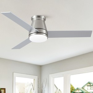 BestParts 48" Low Profile Ceiling Fan with Lights and Remote, Flush Mount, Reversible, Dimmable, 3CCT, Quiet for Indoor/Outdoor Use - 1 of 4