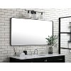 Elegant Lighting Soft corner metal rectangular mirror 30x60 inch in Black - 3 of 4