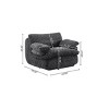 Swivel Corduroy Bean Bag Chair for Adults with Armrests, Oversized Memory Foam Floor Sofa for Living Room, Bedroom or Game Room–The Pop Home - 4 of 4
