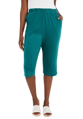 Jessica London Women's Plus Size Everyday Stretch Cotton Capri